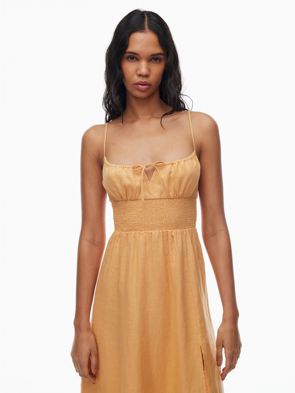 Aritzia Linen Midi Dress